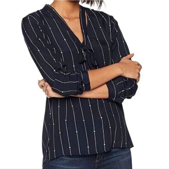 Rails Rhea Stars Stripes Necktie Blouse Size XS New‎ with Tags - Picture 6 of 9